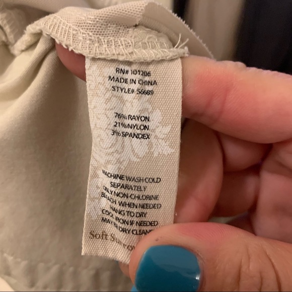 Soft Surroundings Tan Cuffed Bermuda Shorts - Picture 6 of 8